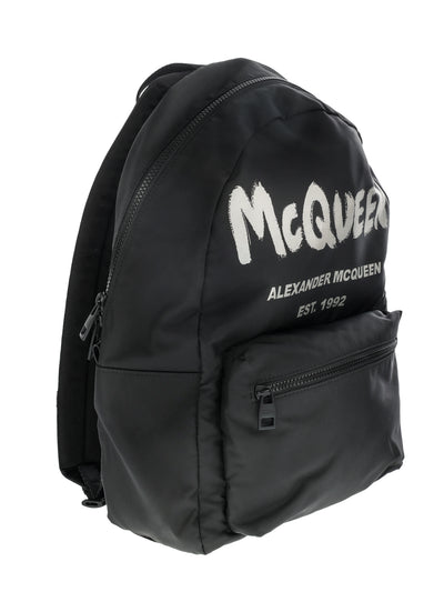 ALEXANDER MCQUEEN BLACK BACKPACK