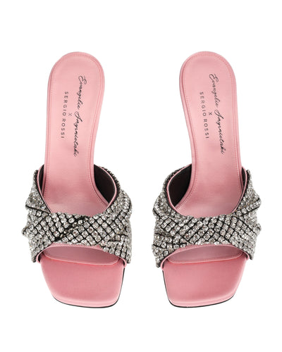 SERGIO ROSSI SANDAL WITH PINK STRASS