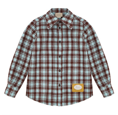 GUCCI KIDS CHECKERED SHIRT