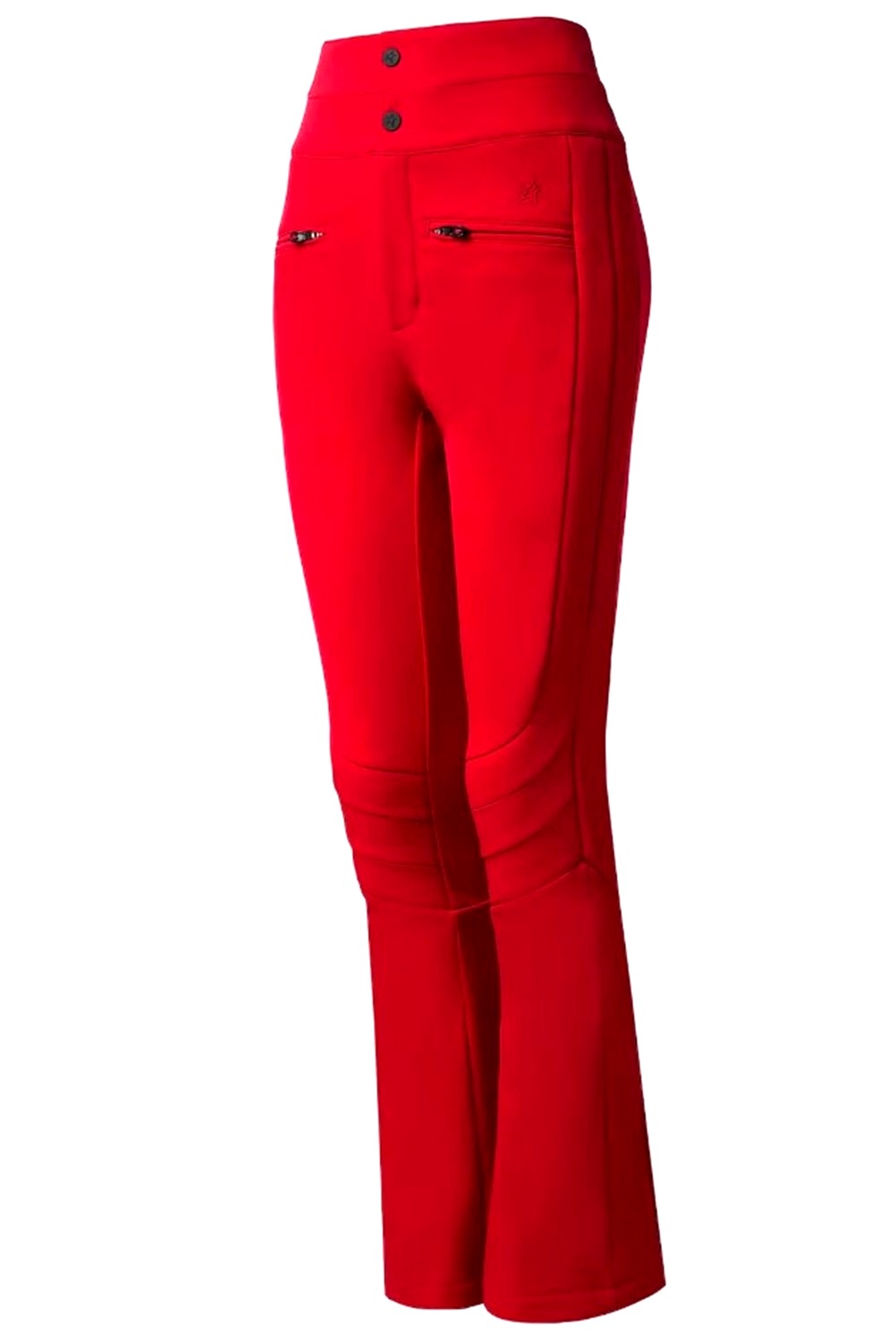 PERFECT MOMENT AURORA HIGH WAIST THIGHT LEG FLARE SKI PANTS RED