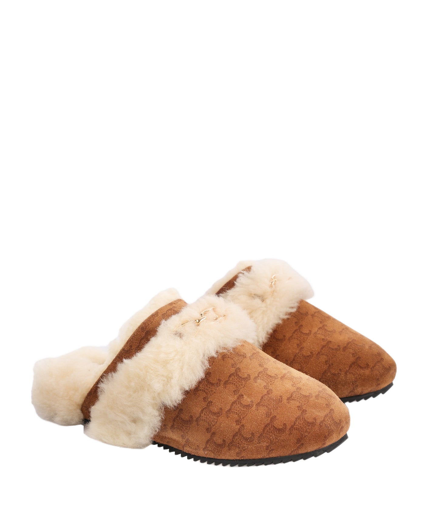 CELINE TRIOMPHE CLOSED LEATHER SLIPPER