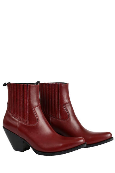 CELINE LEATHER ANKLE BOOTS