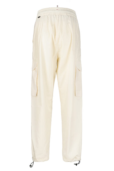 MONCLER GRENOBLE WHITE TROUSERS 