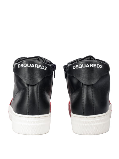 DSQUARED2 KIDS LEATHER SNEAKERS