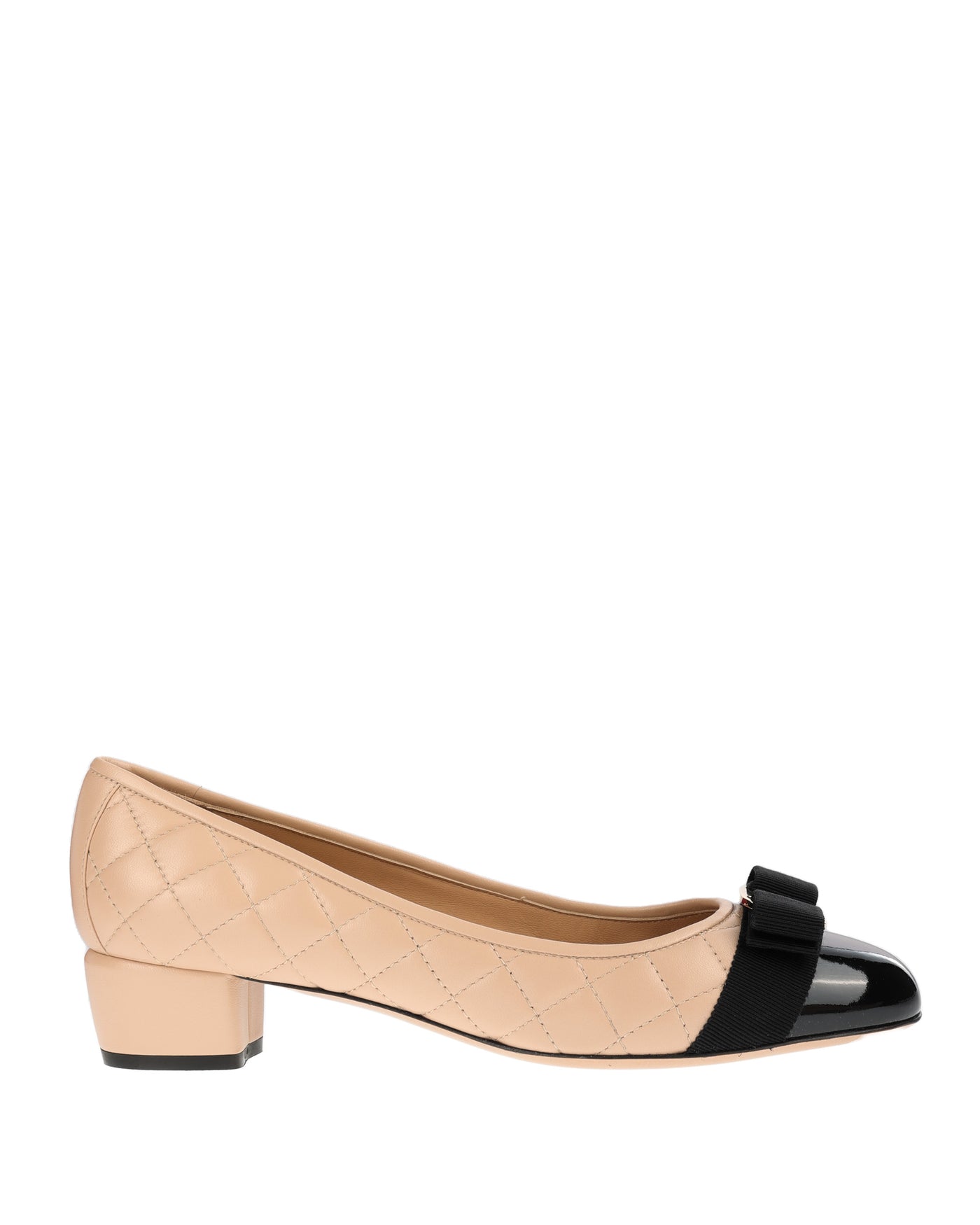 SALVATORE FERRAGAMO DECOLLETES WITH LOW HEEL BEIGE