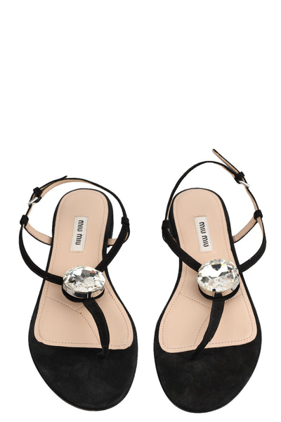 MIU MIU LEATHER SANDALS