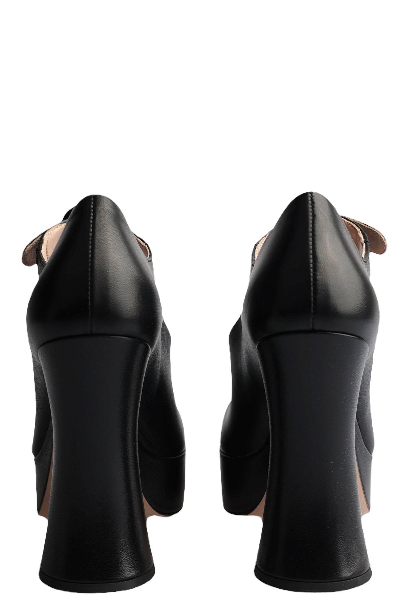 MIU MIU LEATHER HEELS SHOES