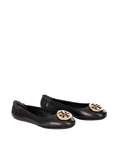 TORY BURCH LEATHER BALLERINAS