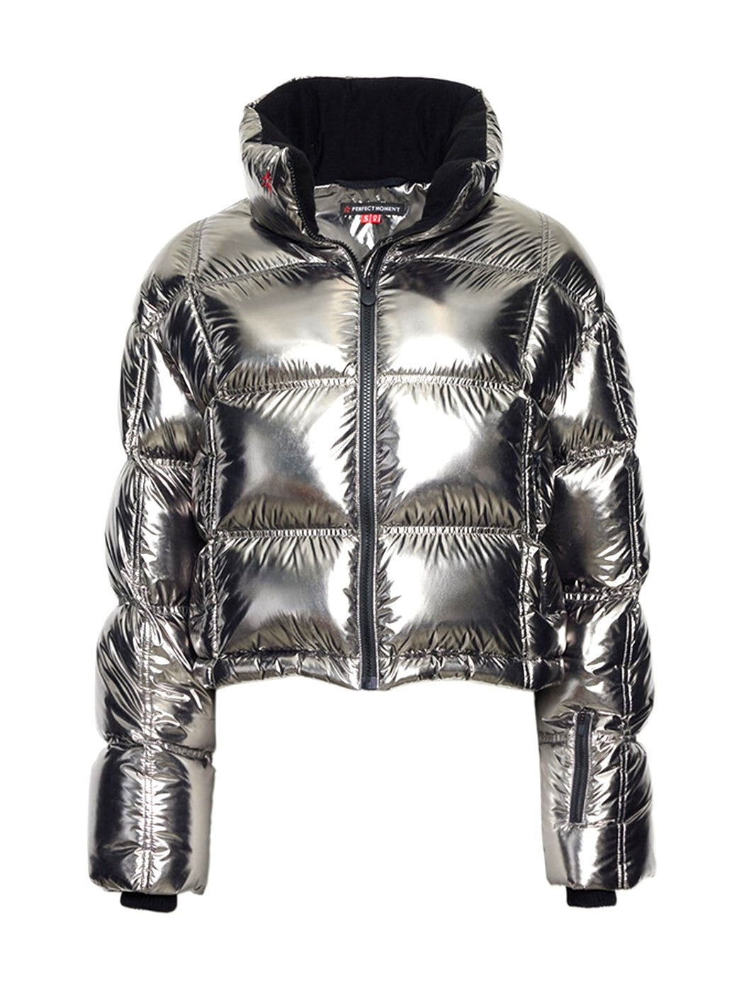 PERFECT MOMENT NEVADA DUVET SKI JACKET SILVER HP FOIL