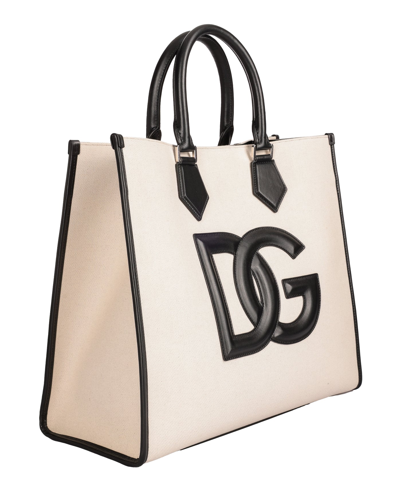 DOLCE & GABBANA HANDBAG IN LINEN AND LEATHER