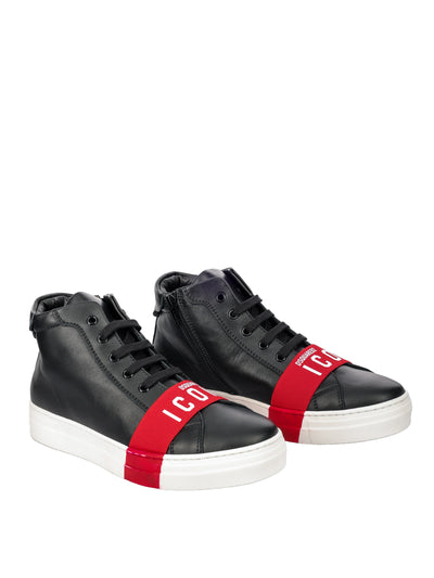 DSQUARED2 KIDS LEATHER SNEAKERS