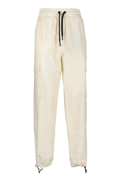 MONCLER GRENOBLE WHITE TROUSERS