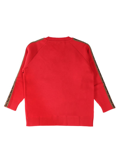 FENDI KIDS SWEATER ALL-OVER FF MONOGRAM BANDS