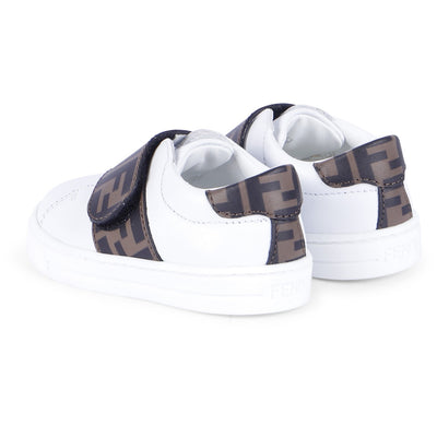 FENDI FF LEATHER SNEAKERS