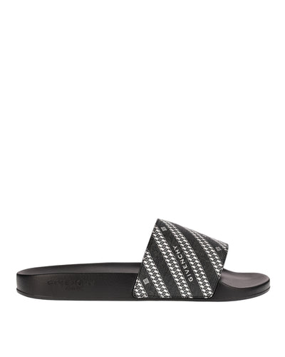 GIVENCHY CHAIN LOGO SLIDE SANDAL