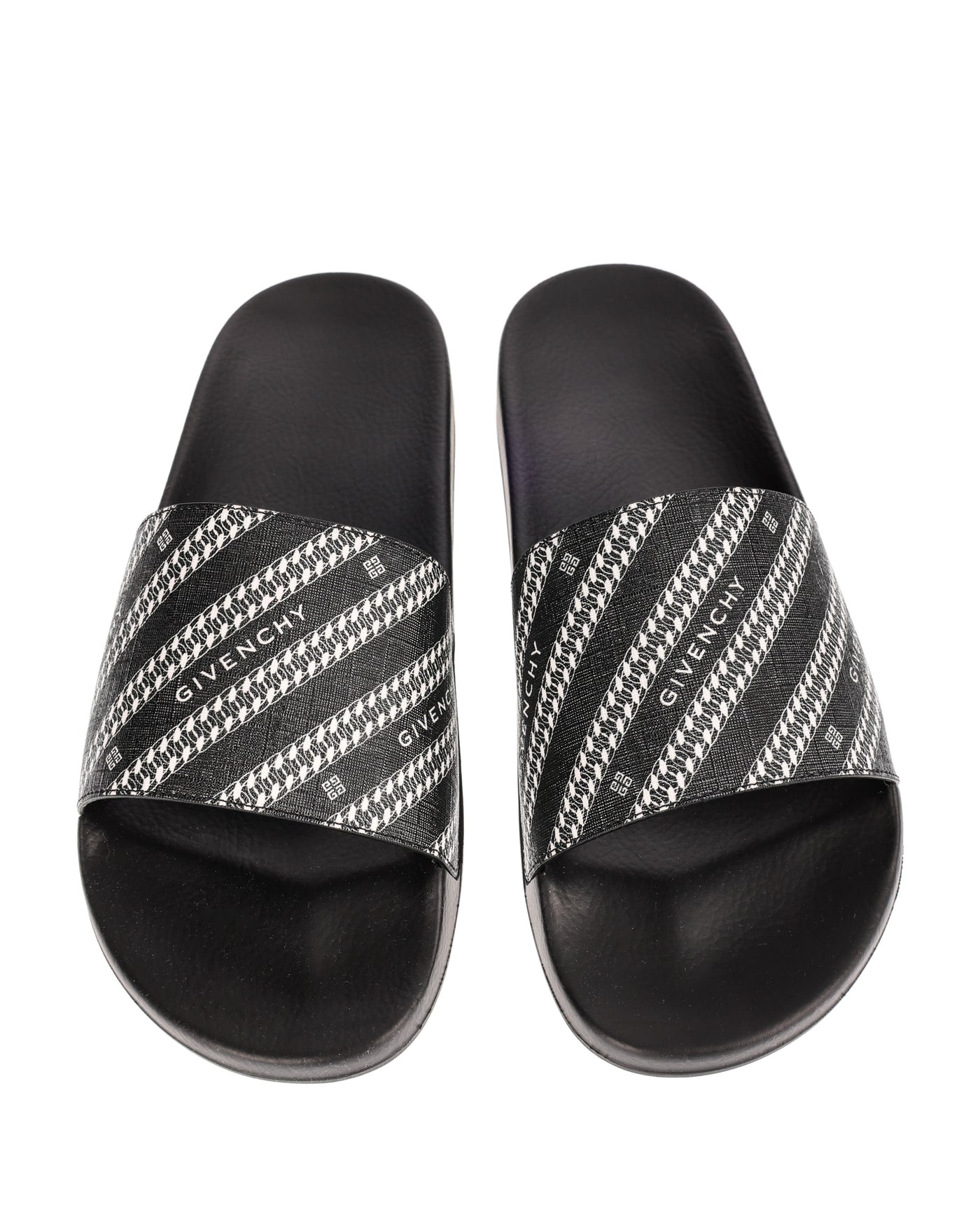 GIVENCHY CHAIN LOGO SLIDE SANDAL