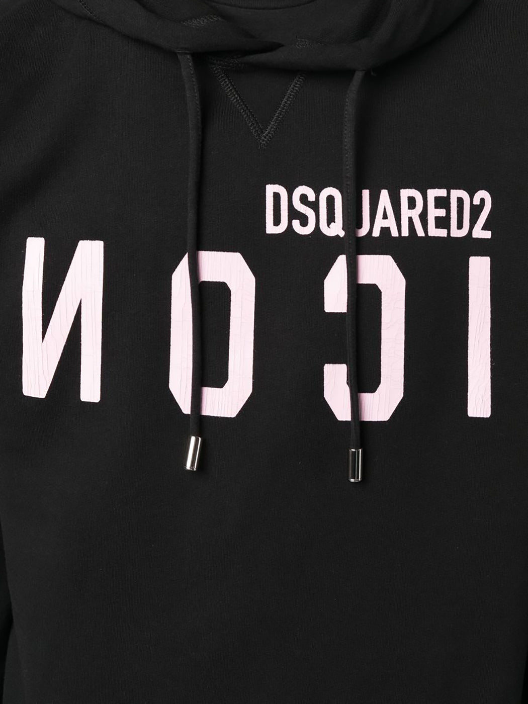 DSQUARED2 BLACK HOODED SWEATSHIRT