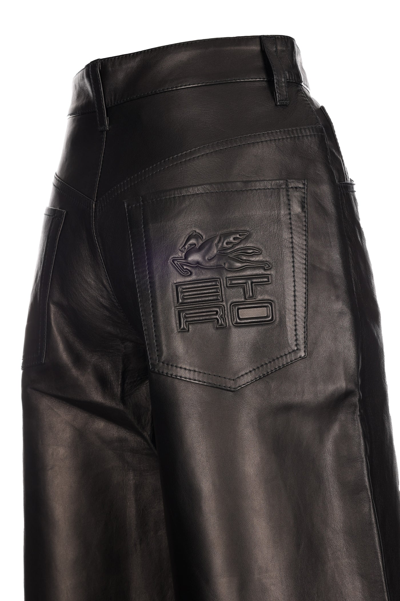 ETRO LEATHER TROUSERS