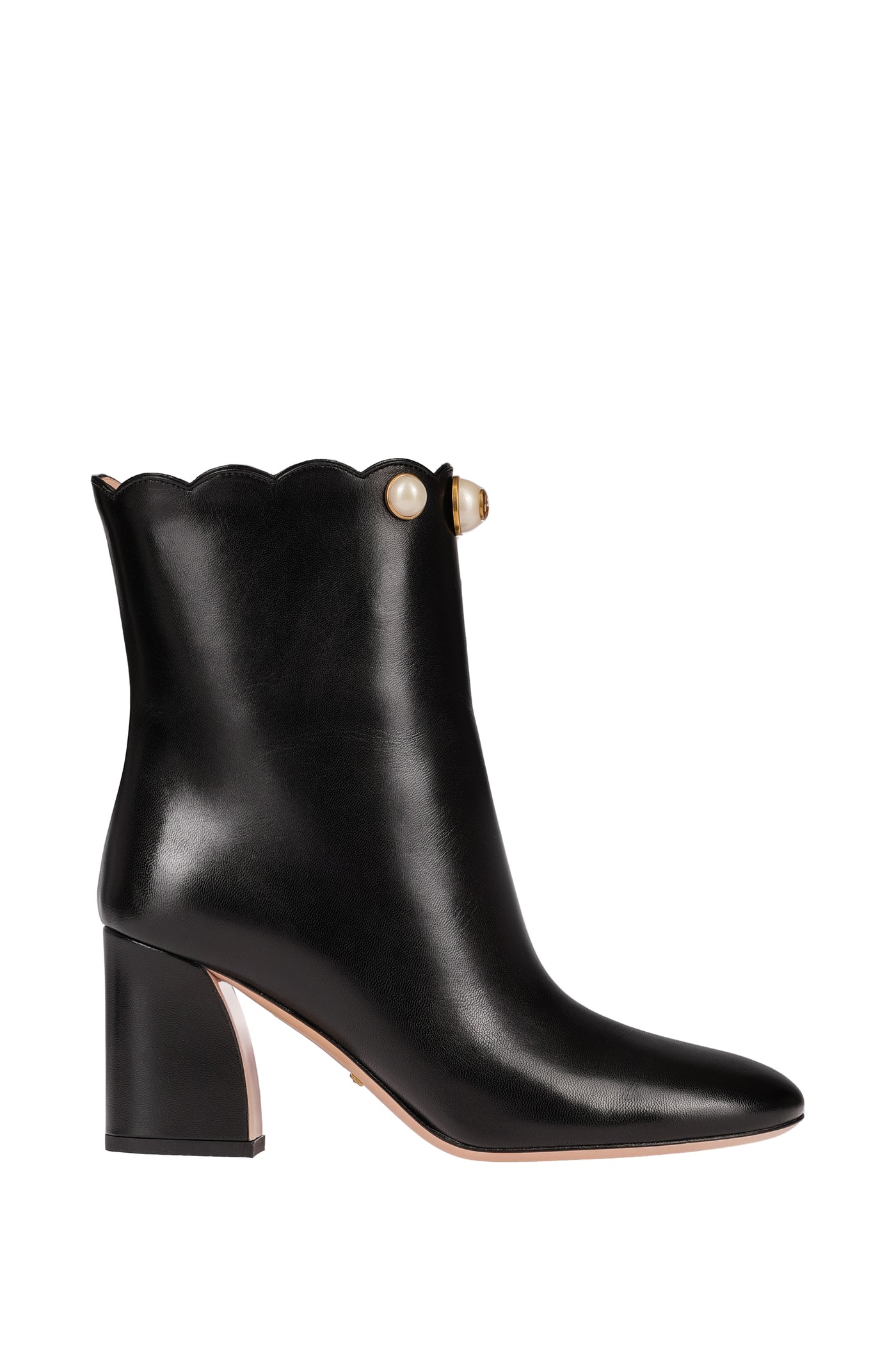 GUCCI WILLOW SCALLOP GG LEATHER BOOTIES