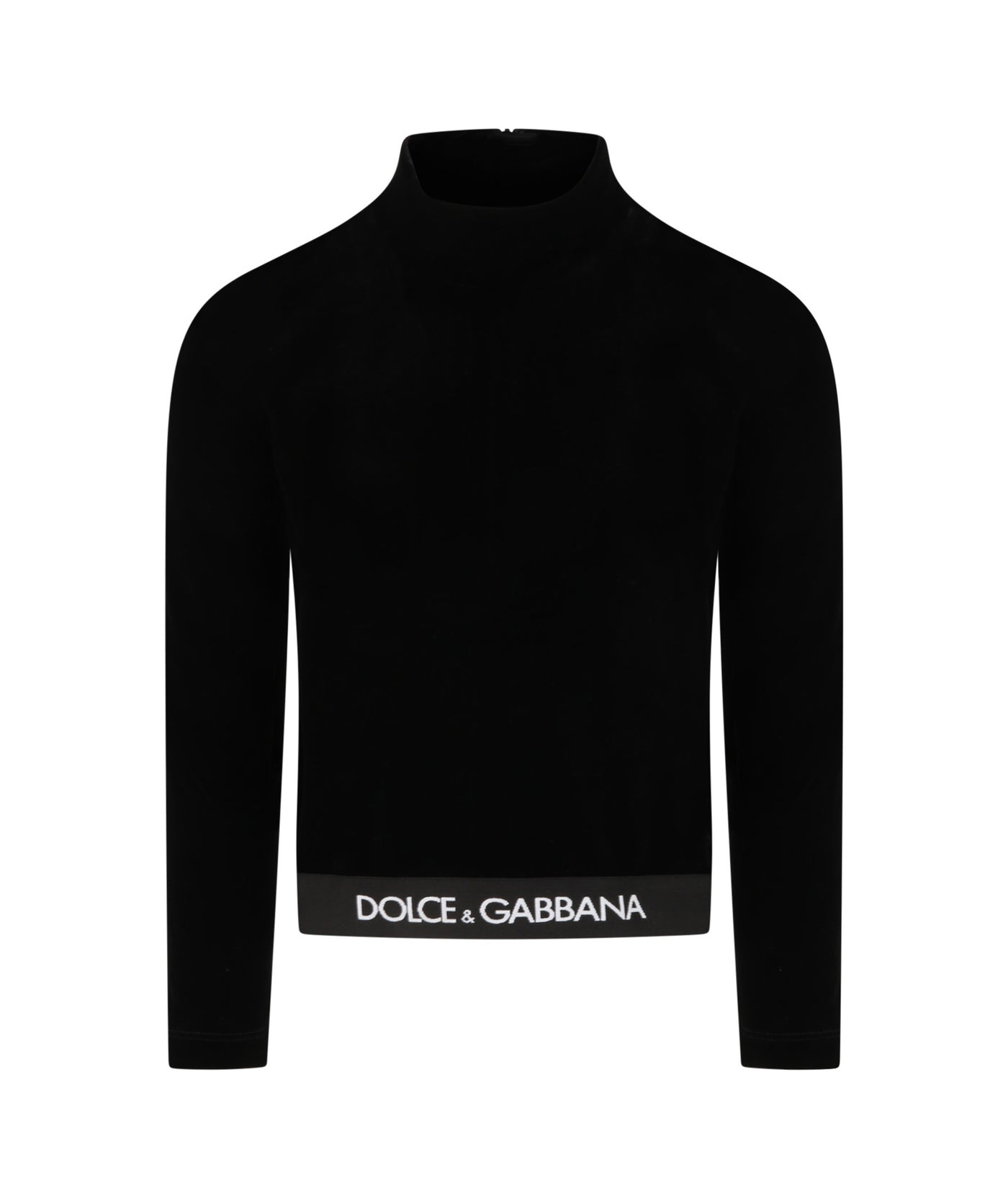 DOLCE & GABBANA KIDS LOGO-WAISTBAND DETAIL JUMPER