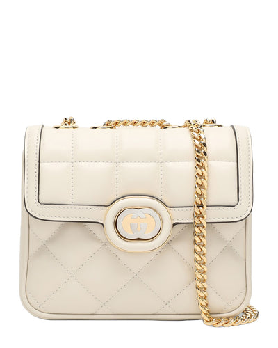 GUCCI DECO SHOULDER BAG IN IVORY QUILTED LEATHER