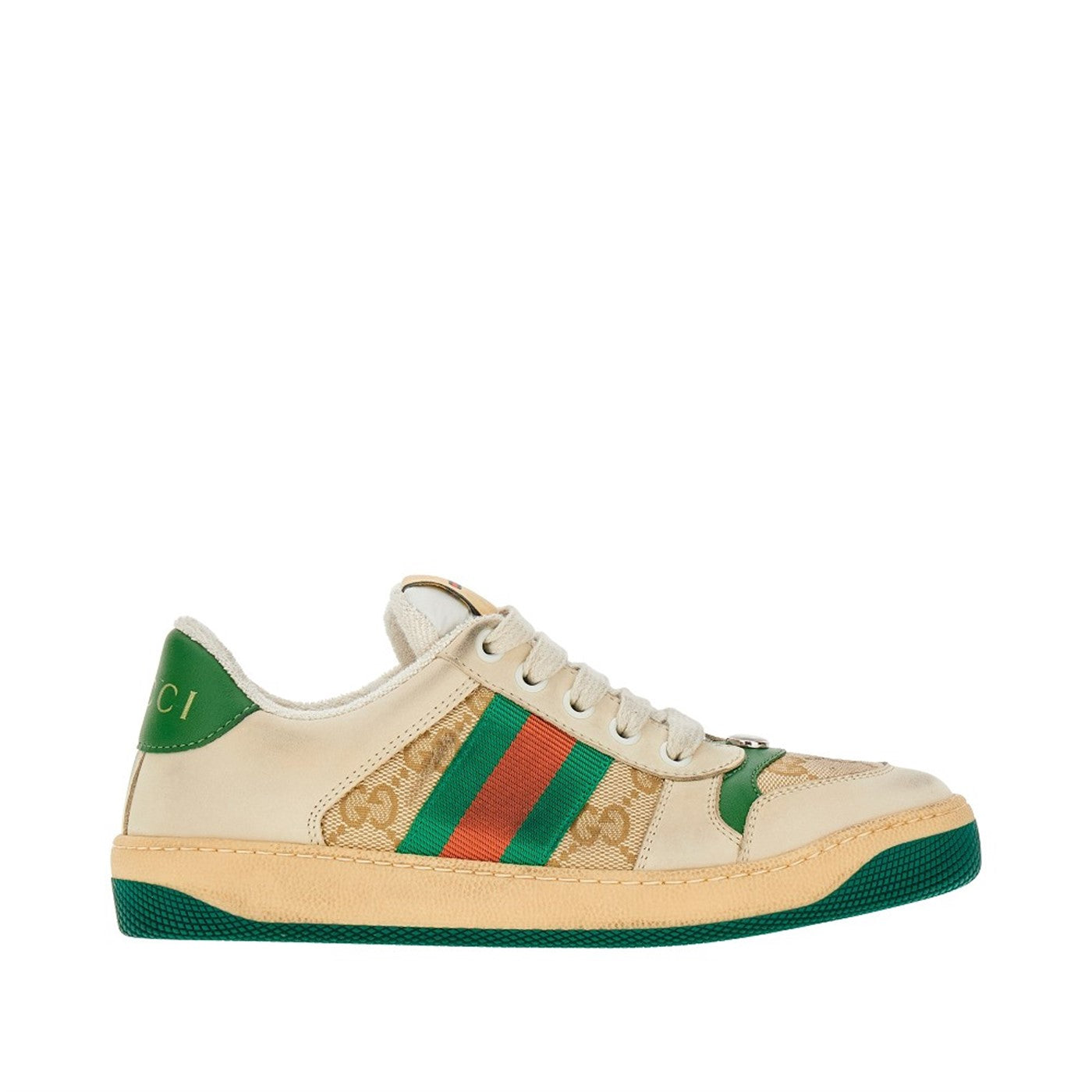 GUCCI KIDS SCREENER LEATHER SNEAKERS