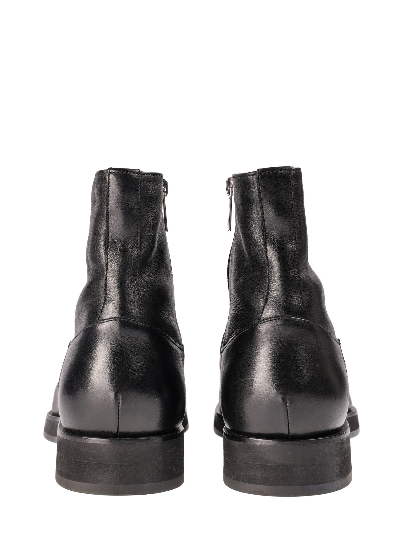 SANTONI LEATHER ANKLE BOOTS