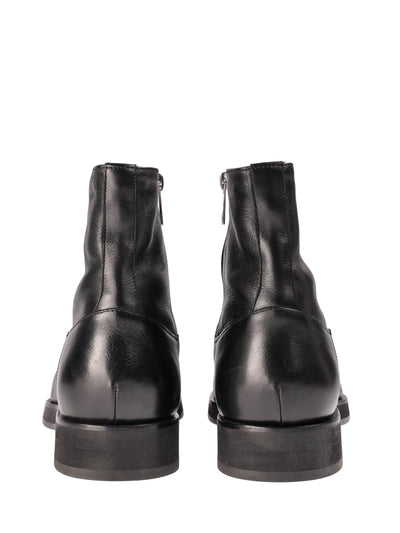 SANTONI LEATHER ANKLE BOOTS