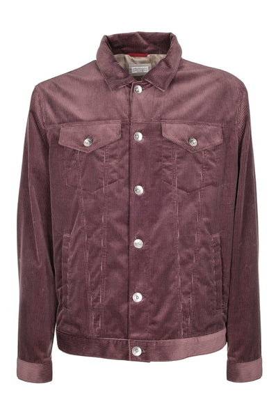 BRUNELLO CUCINELLI COTTON-CORDUROY TRUCKER JACKET