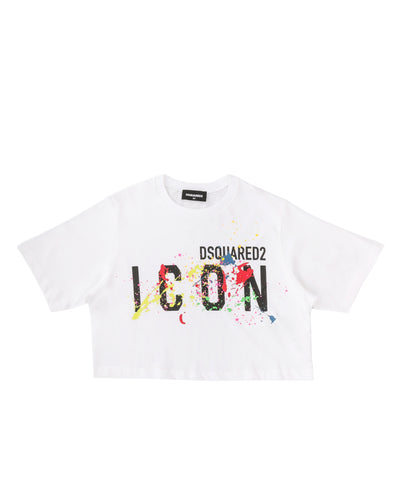 DSQUARED2 KIDS CROPPED T-SHIRT