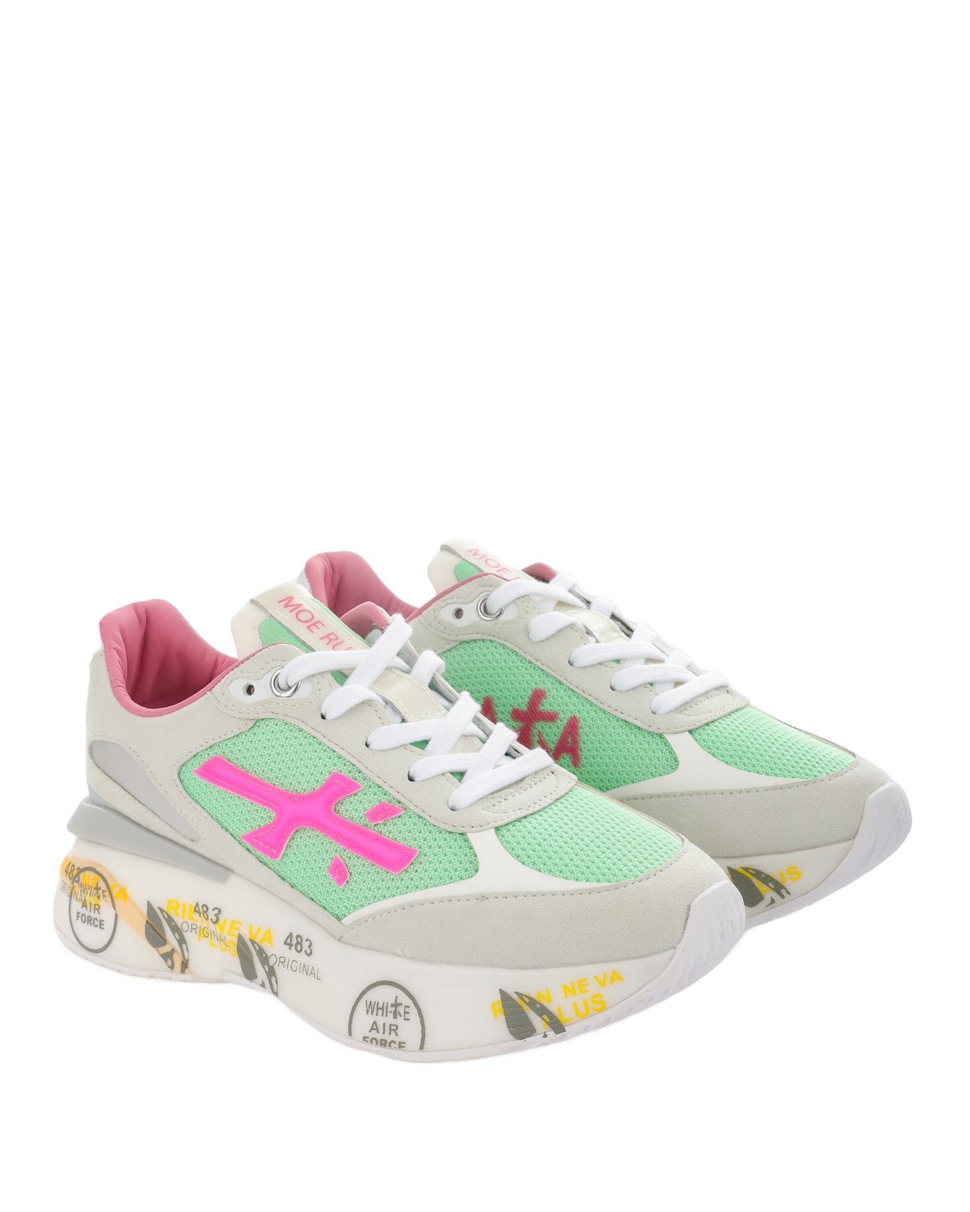 PREMIATA FLUO GREEN SNEAKERS