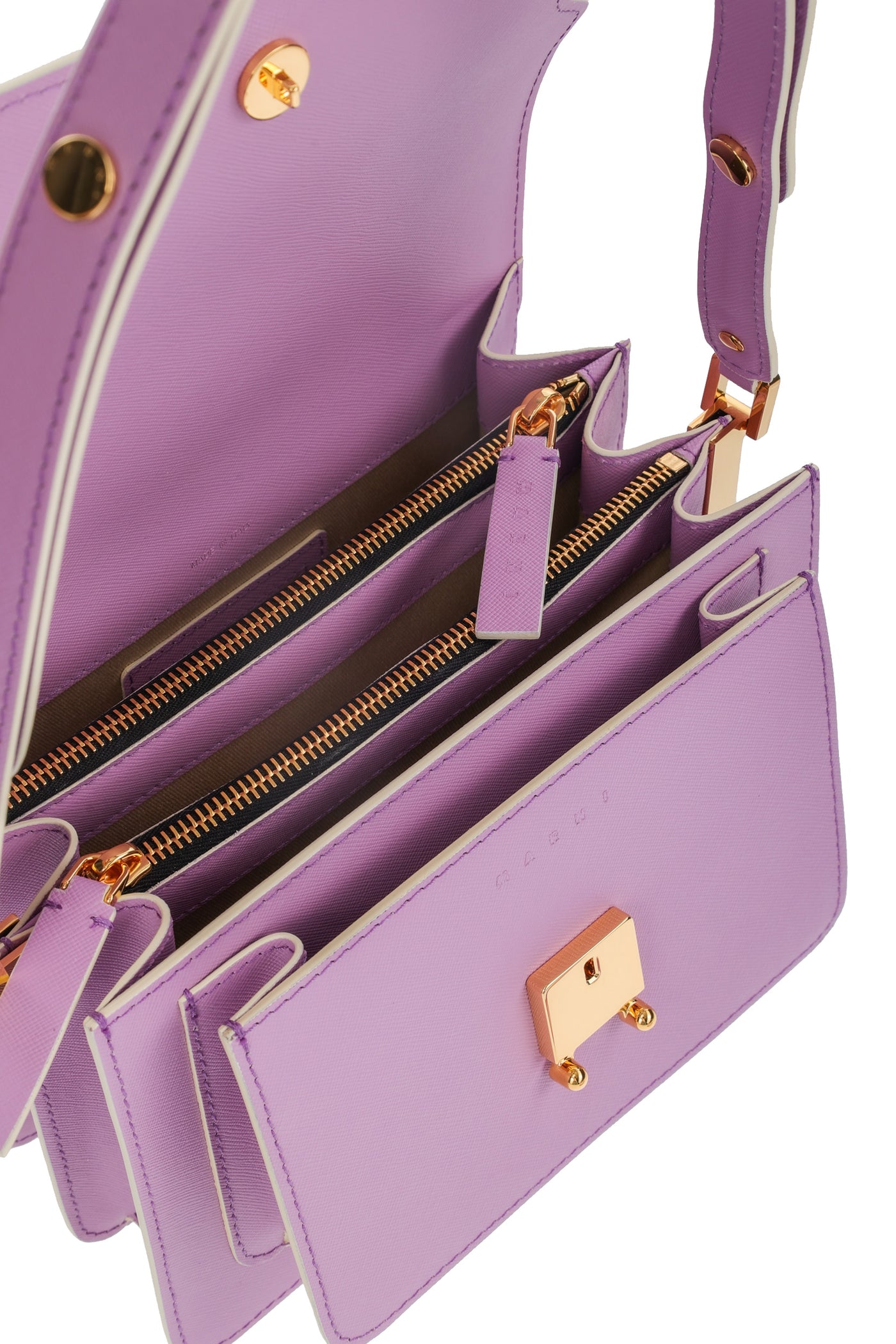 MARNI TRUNK LILAC SHOULDER AND SHOULDER BAG