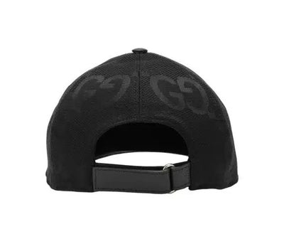 GUCCI JUMBO GG BASEBALL HAT WITH LEATHER DETAILS