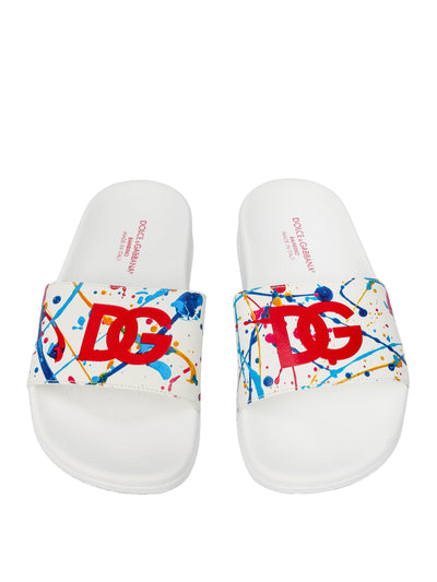 DOLCE & GABBANA KIDS LEATHER SANDALS