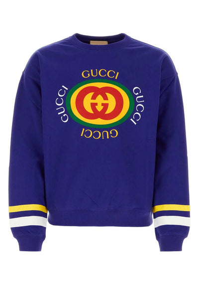 GUCCI LOGO PRINT COTTON SWEATSHIRT