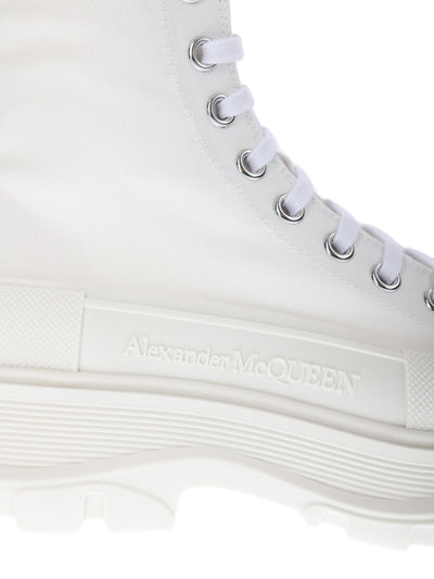 ALEXANDER MCQUEEN TREAD SLICK WHITE HIGH SNEAKERS