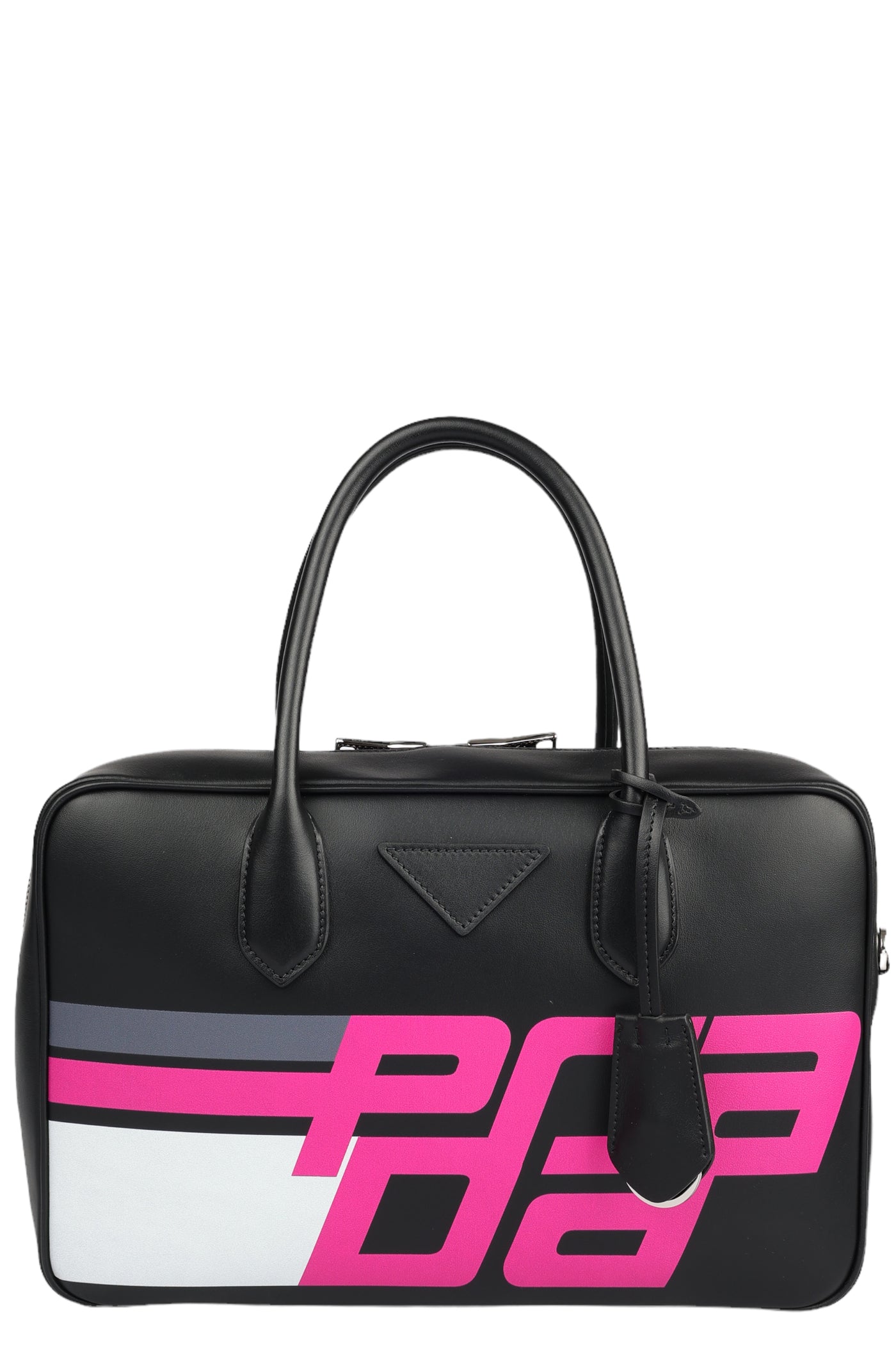 PRADA RACING LOGO LEATHER BAG