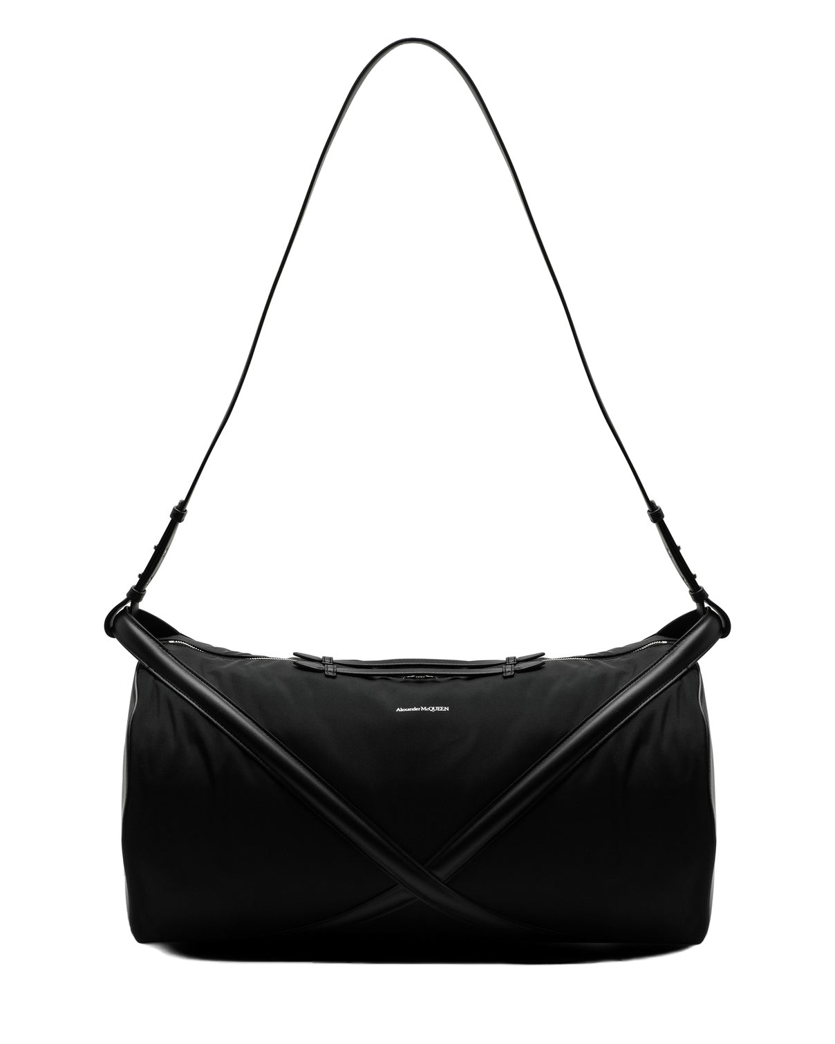 ALEXANDER MCQUEEN BLACK NYLON TRAVEL BAG