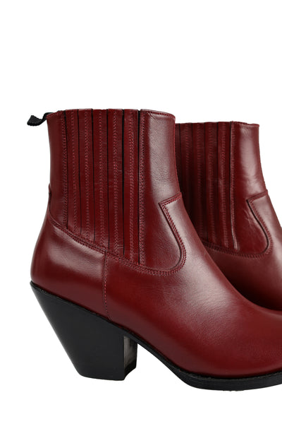 CELINE LEATHER ANKLE BOOTS