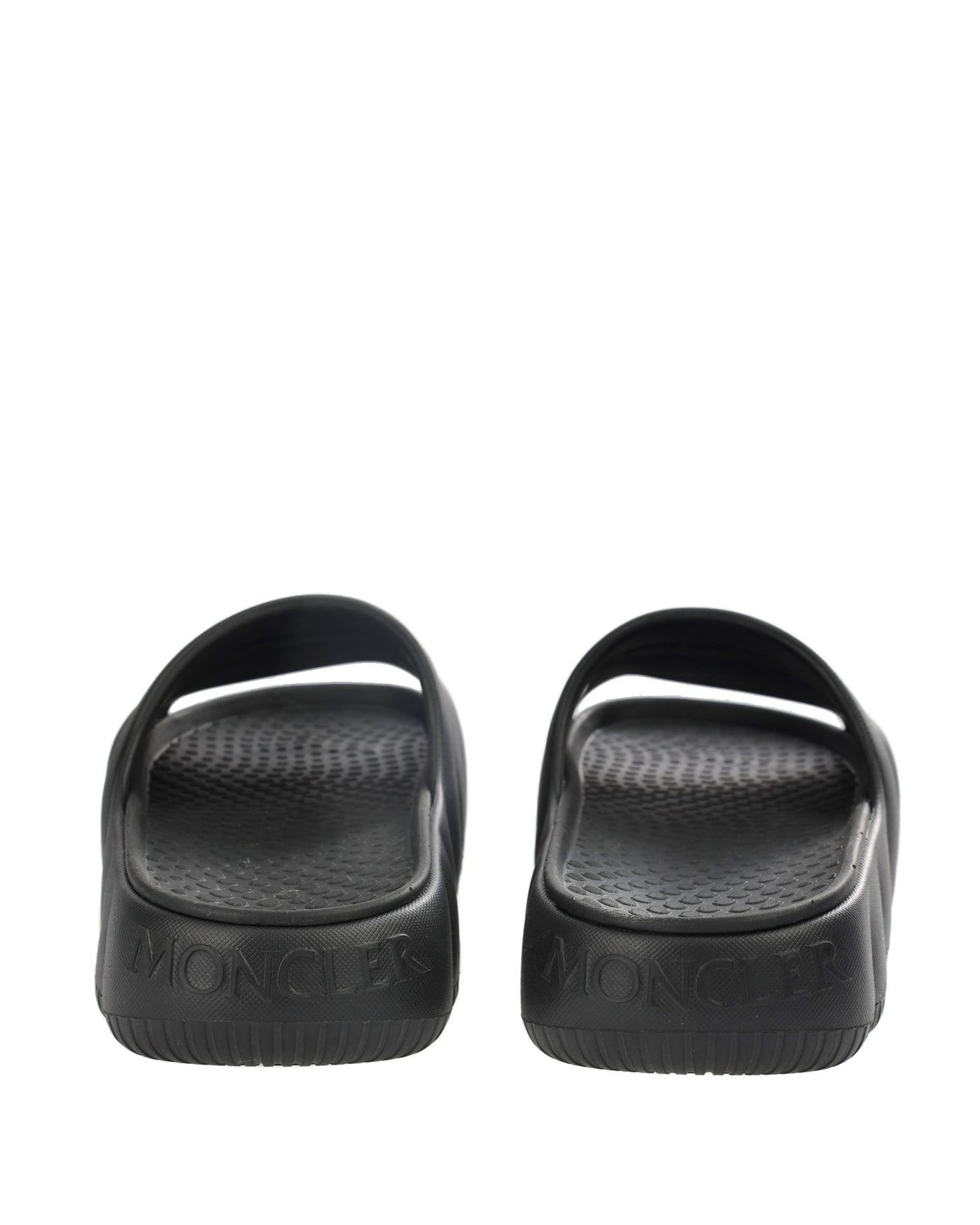 MONCLER BLACK STRAP SLIPPER SANDAL