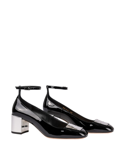 DIOR LEATHER PUMPS WITH SILVER HEEL