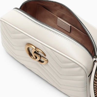 GUCCI WHITE GG MARMONT SMALL BAG