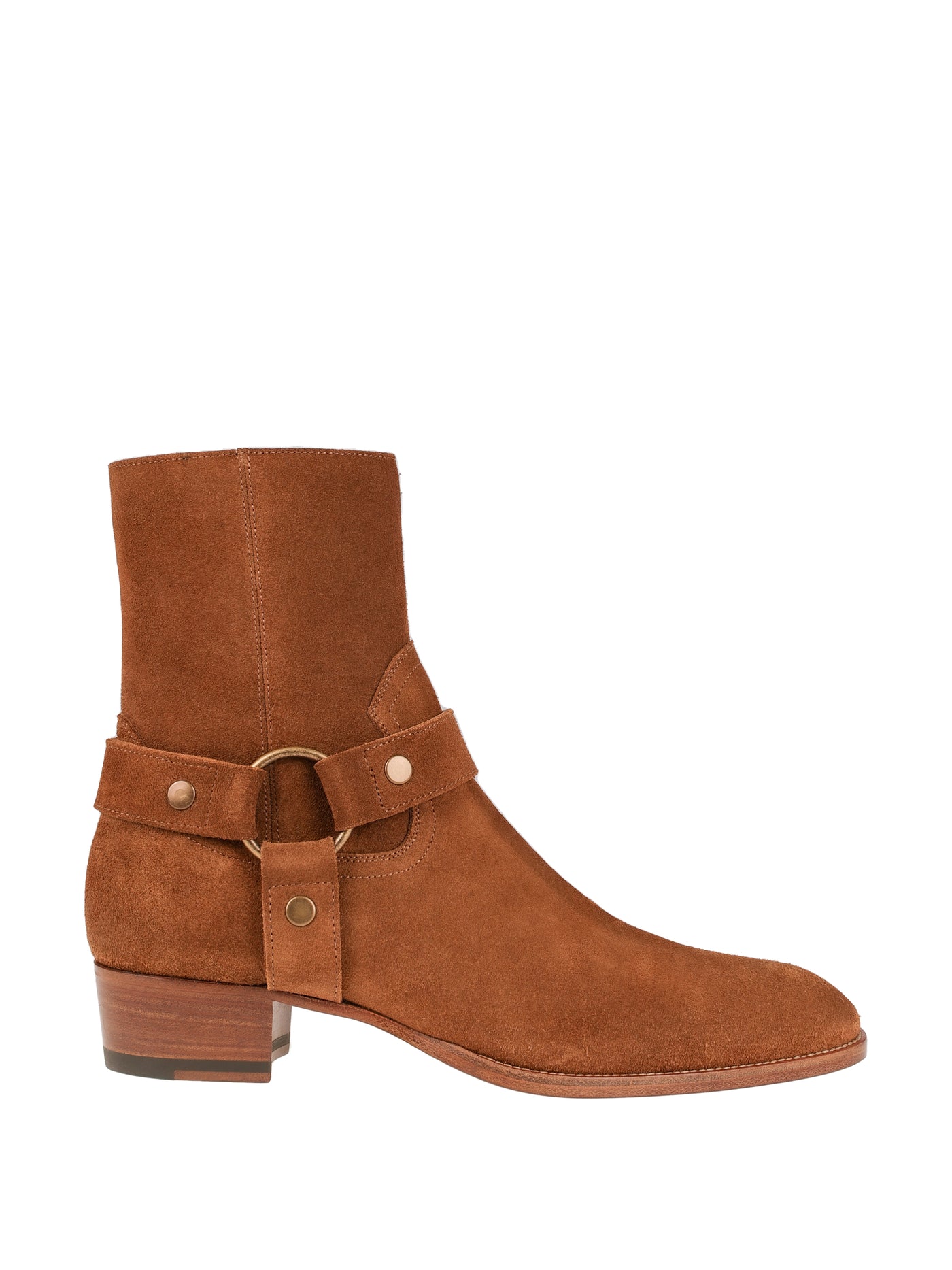 SAINT LAURENT WYATT40 LEATHER ANKLE BOOTS