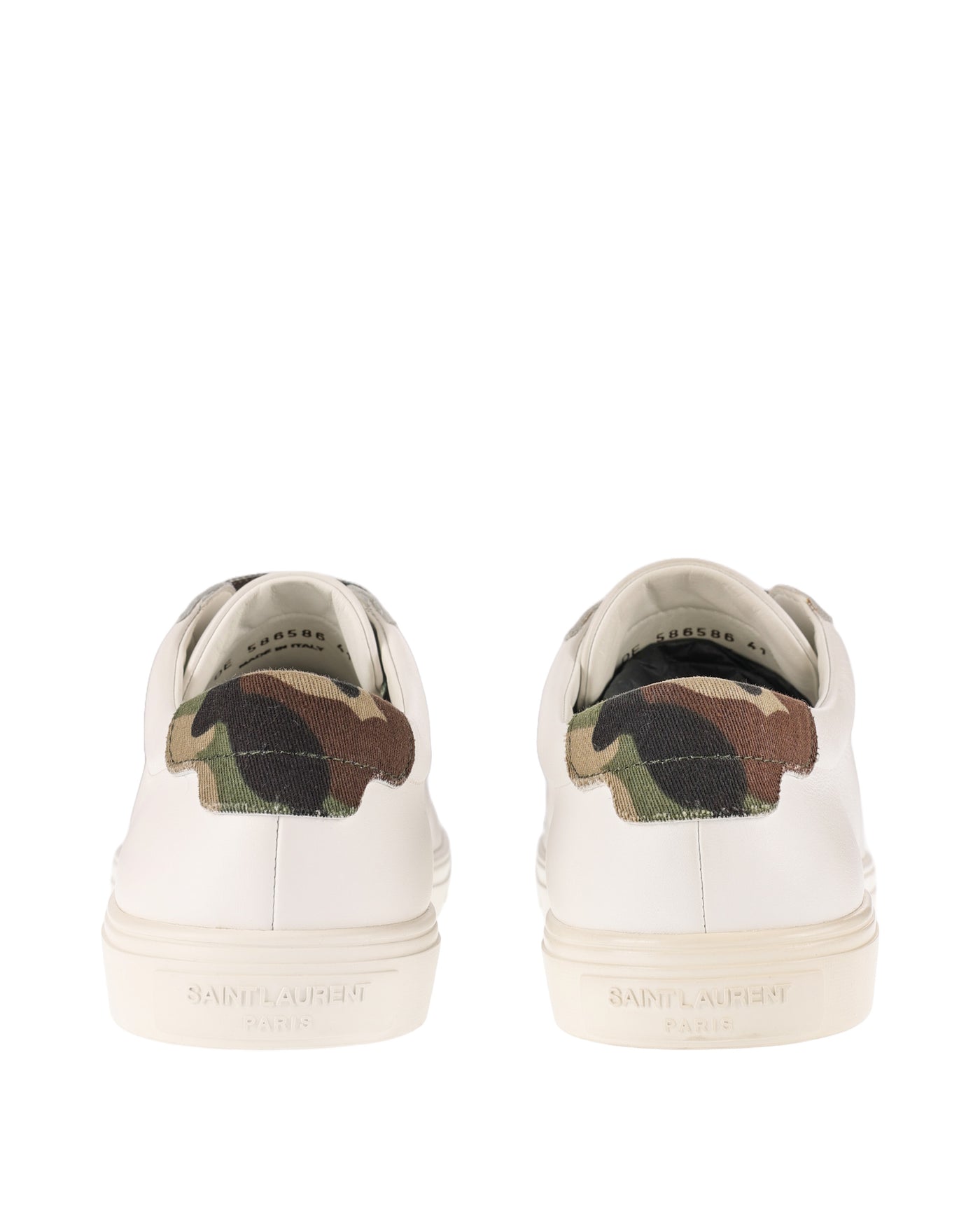 SAINT LAURENT ANDY LOW TOP CAMO SNEAKERS