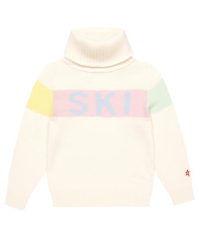 PERFECT MOMENT KIDS SKI TURTLENECK SWEATER II PASTEL RAINBOW