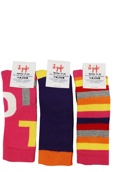 IL GUGO KIDS 3 PACK SOCKS