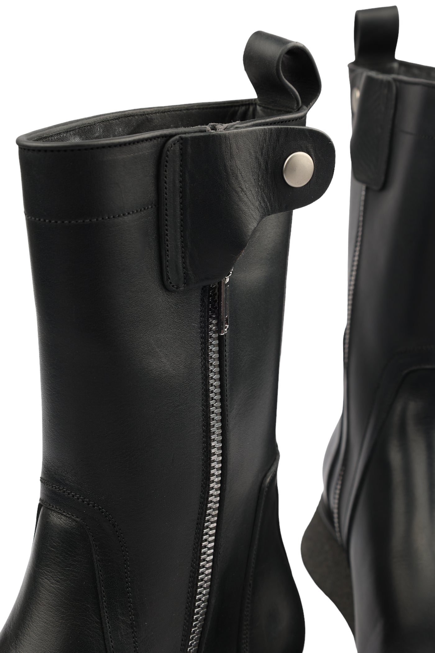 RICK OWENS LEATHER BOOTS