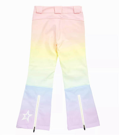 PERFECT MOMENT KIDS AURORA FLARE SKI PANTS PASTEL RAINBOW