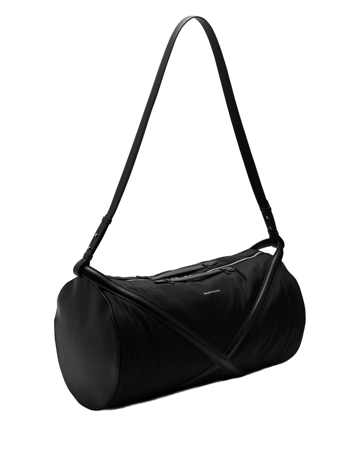 ALEXANDER MCQUEEN BLACK NYLON TRAVEL BAG