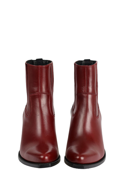 CELINE LEATHER ANKLE BOOTS